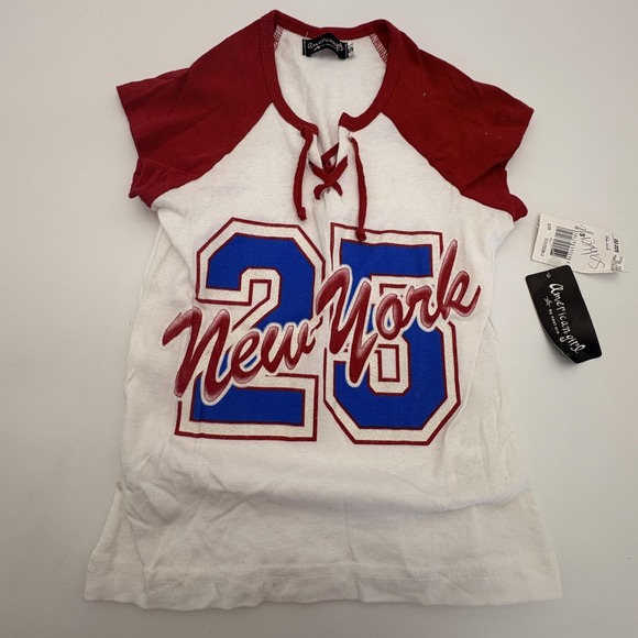 American girl by next era Other - American Girl By Next Era Shirt Girls S White Red New York 25 Jersey Graphic Tee